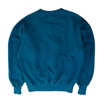 Teal Solid Sweatshirt Pullover