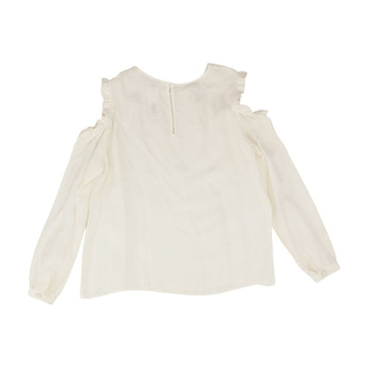 Ivory Solid Long Sleeve Blouse