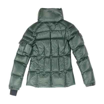 Green Solid Puffer Jacket