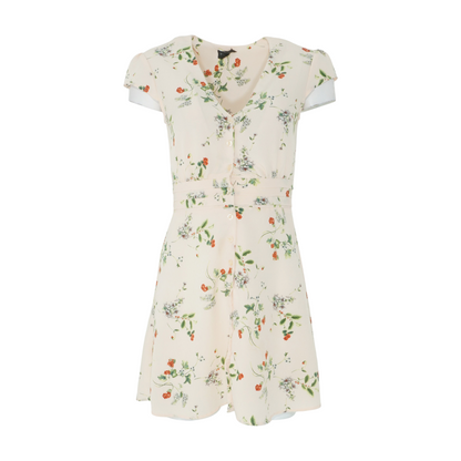 Peach Floral Mini Dress