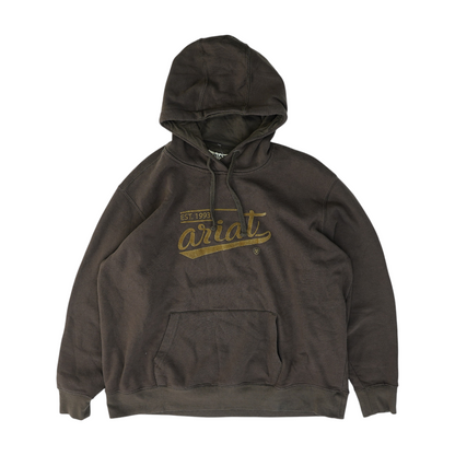 Charcoal Solid Hoodie Pullover
