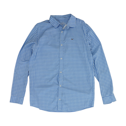 Blue Check Long Sleeve Button Down