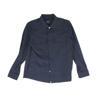 Navy Solid Long Sleeve Button Down