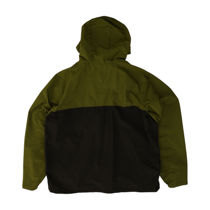 Green Tall Color Block Rain Jacket