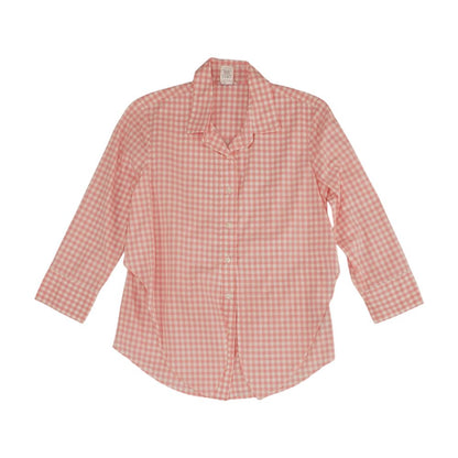 Pink Check Button Down