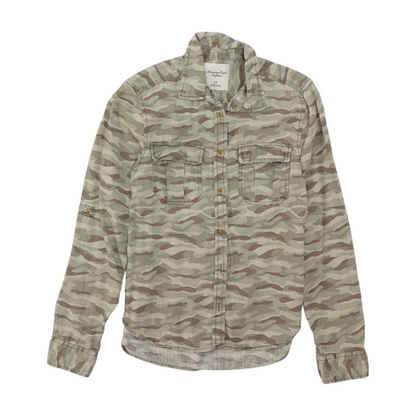 Gray Camo Button Down