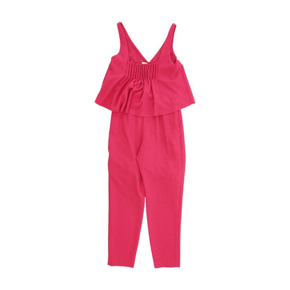 Pink Solid Jumpsuit