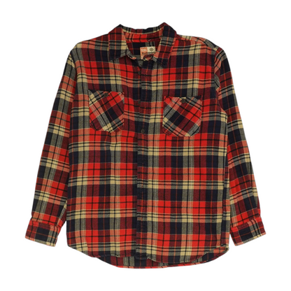 Navy Plaid Flannel Button Down