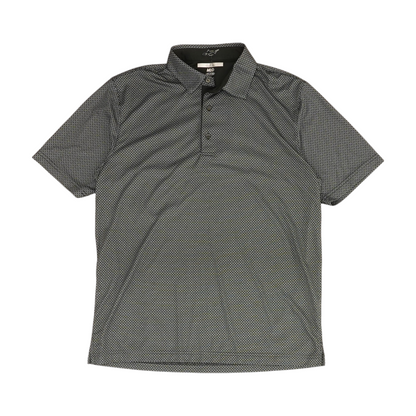 Black Print Short Sleeve Polo