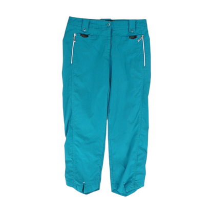 Blue Solid Chino Capris