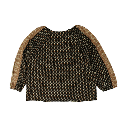 Brown Plus Print Blouse