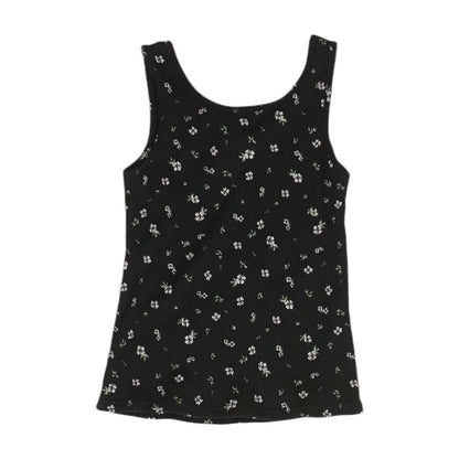Black Floral Tank Top