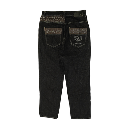 Black Tapered Jeans