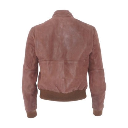 Brown Bader Leather Aviator Jacket