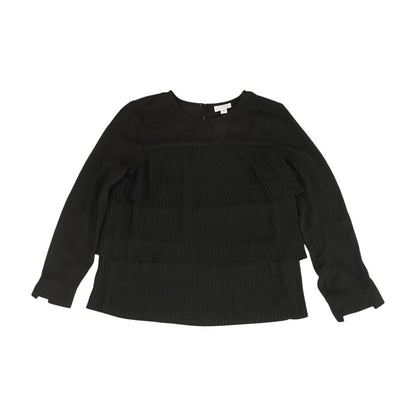 Black Solid Long Sleeve Blouse