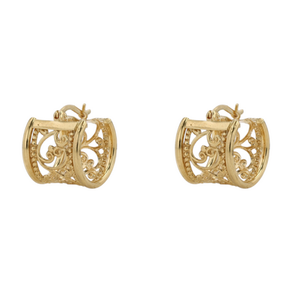 18K Yellow Gold Hoop Earrings
