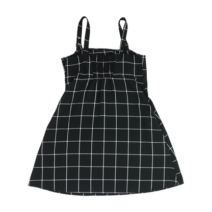 Black Check Midi Dress