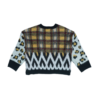 Multi Color Block Pullover Sweater