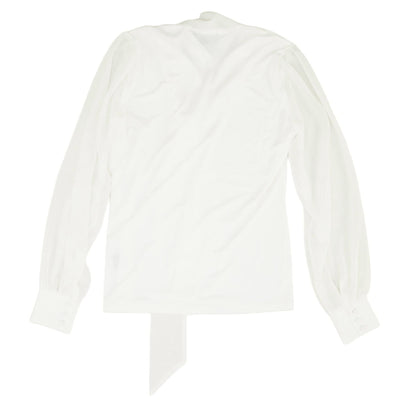 White Solid Long Sleeve Blouse