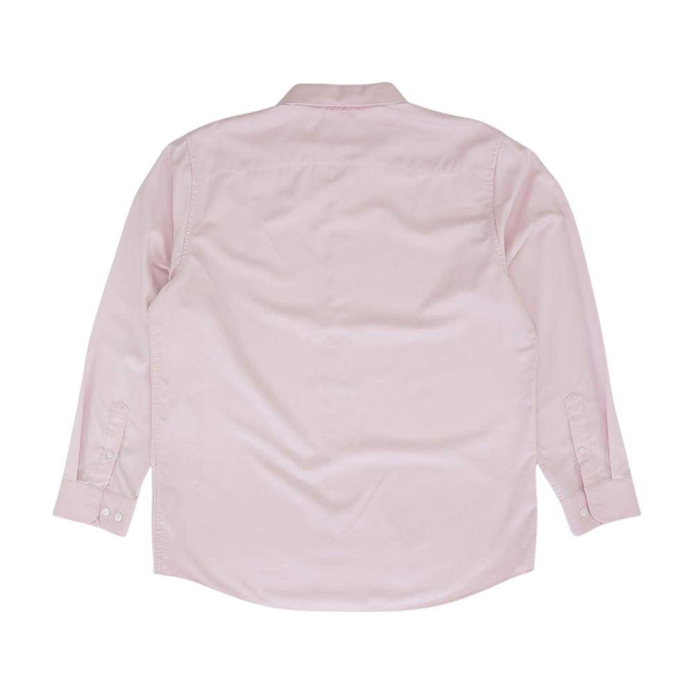 Pink Solid Long Sleeve Button Down
