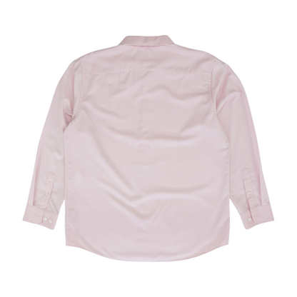 Pink Solid Long Sleeve Button Down