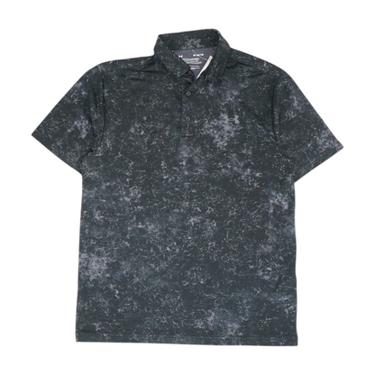 Black Tie-Dye Short Sleeve Polo