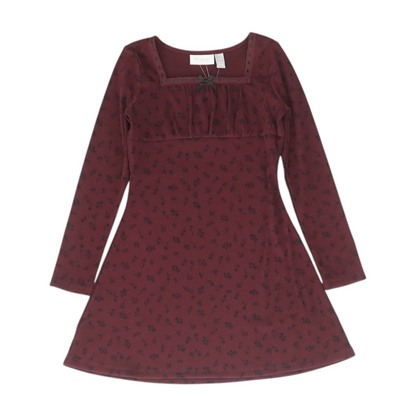 Burgundy Floral Dress