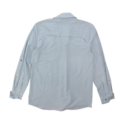 Blue Striped Long Sleeve Button Down