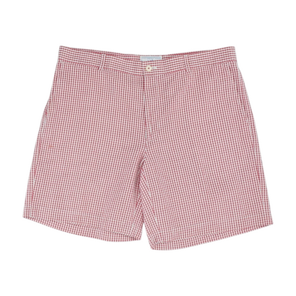 Red Check Chino Shorts