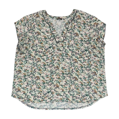 Navy Floral Blouse