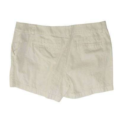 White Solid Chino Shorts