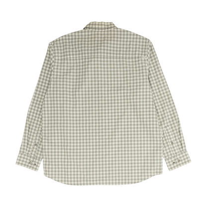 Gray Check Long Sleeve Button Down
