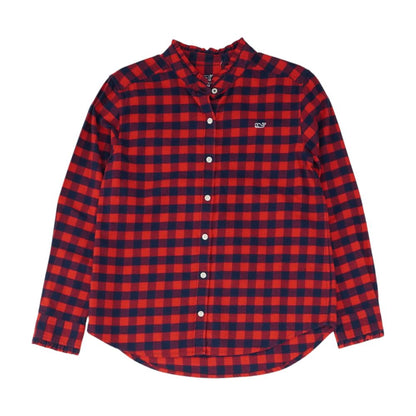Red Check Button Down