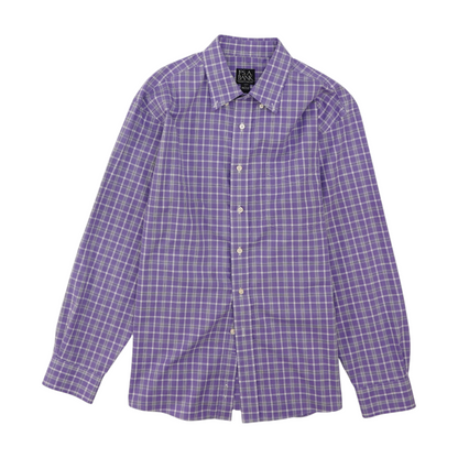 Purple Plaid Long Sleeve Button Down