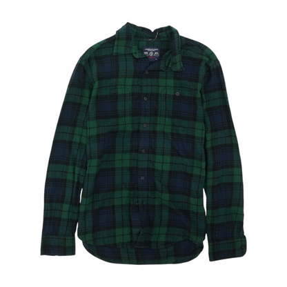 Green Plaid Flannel Button Down