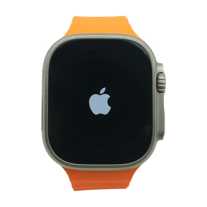 49mm Ultra Titanium Smartwatch Orange Band M/L