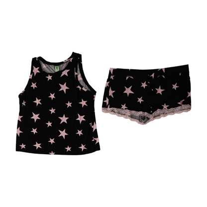 Black Print Pajama Set