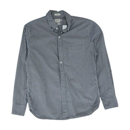 Navy Check Long Sleeve Button Down