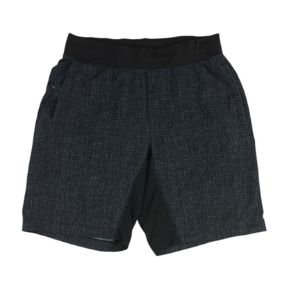 Navy Print Active Shorts