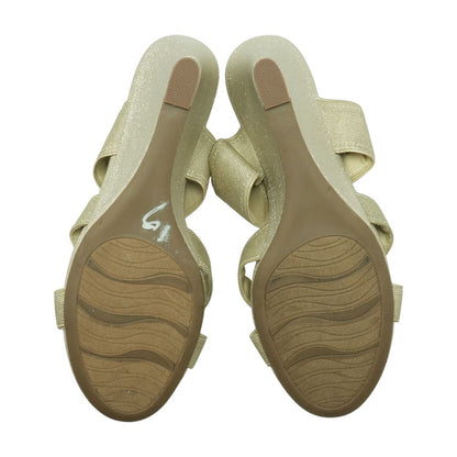 Gold Wedged Sandals