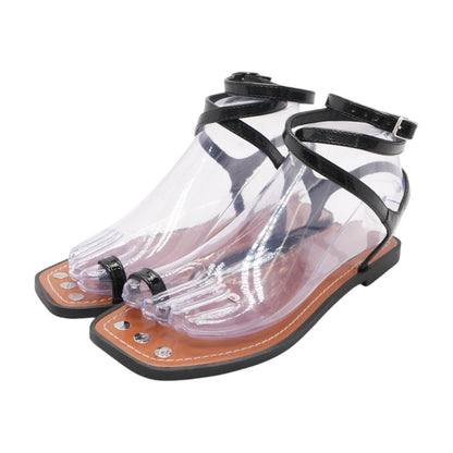 Black Flat Sandals