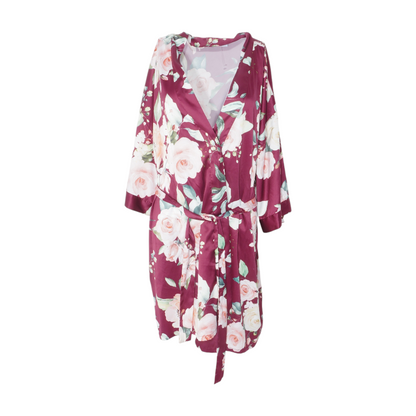 Maroon Floral Robe