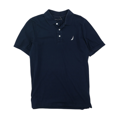 Navy Solid Short Sleeve Polo