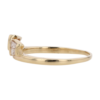 14K Yellow Gold Diamond Fashion Ring