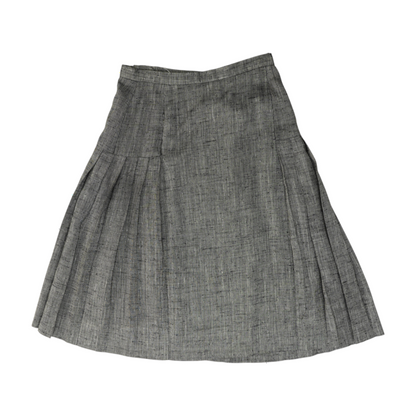 Black Print Midi Skirt