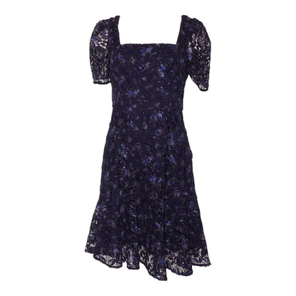 Navy Floral Midi Dress