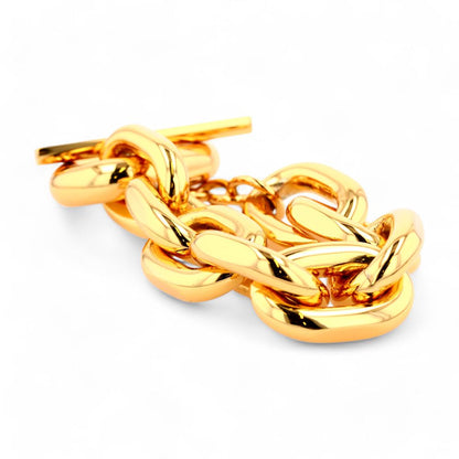 Gold Tone XL Link Bracelet