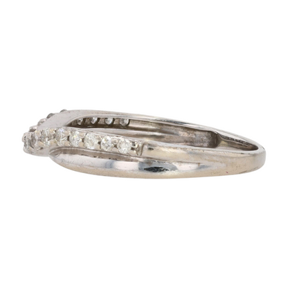 1/5 ctw 10K White Gold Diamond Band Ring