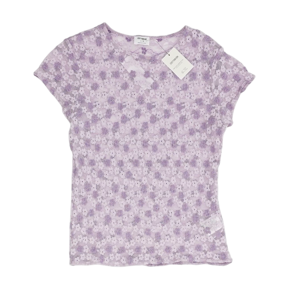 Lavender Floral Blouse