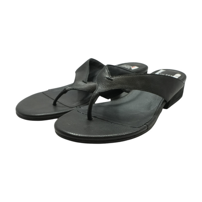 Black Wedged Sandals